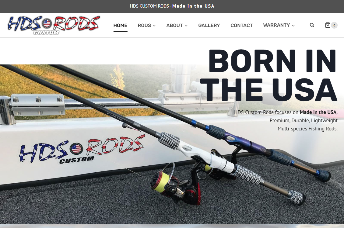 HDS Custom Rods E-commerce Website